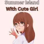Summer Island With Cute Girl